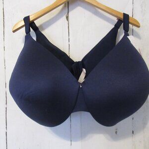 New Cacique Bra 46H Blue  Lightly Lined Full Coverage Underwire Plus Size